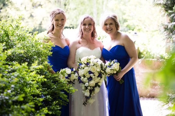 Skin-focused bridal makeup with natural finish and glowing complexion for the bridal party in Chester