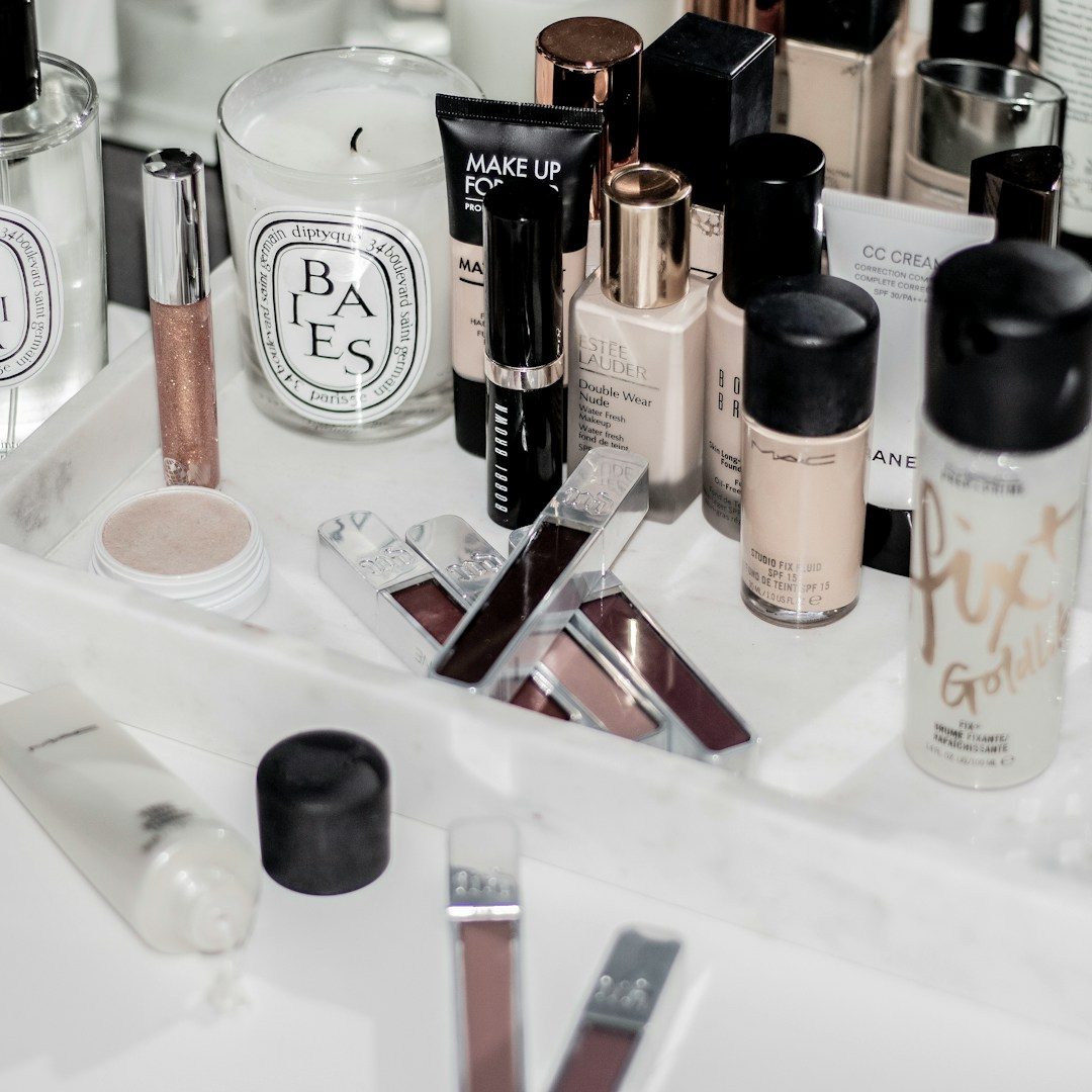 Professional bridal makeup kit featuring luxury beauty products.